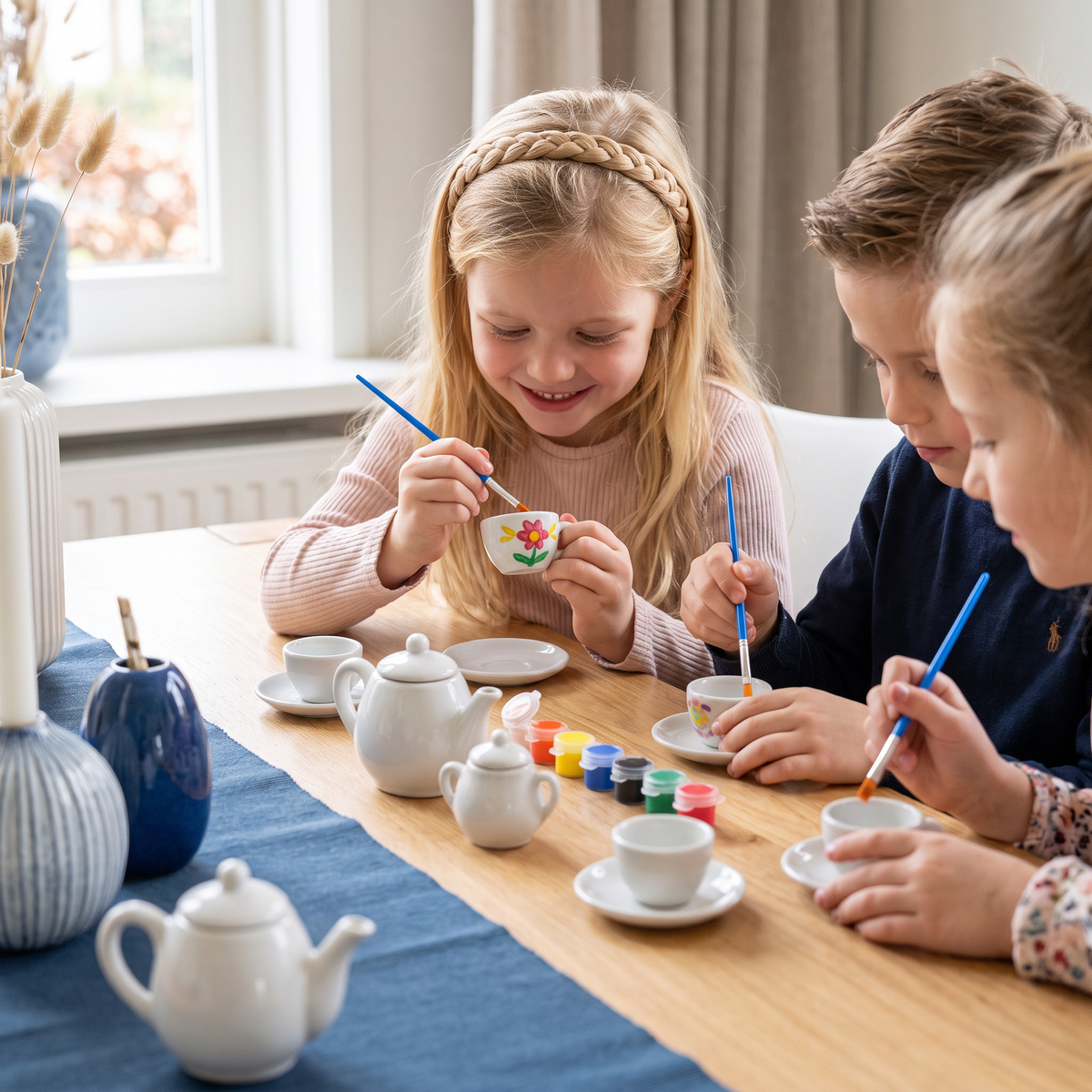 DIY Keramieken Theeservies om te Beschilderen voor Kinderen