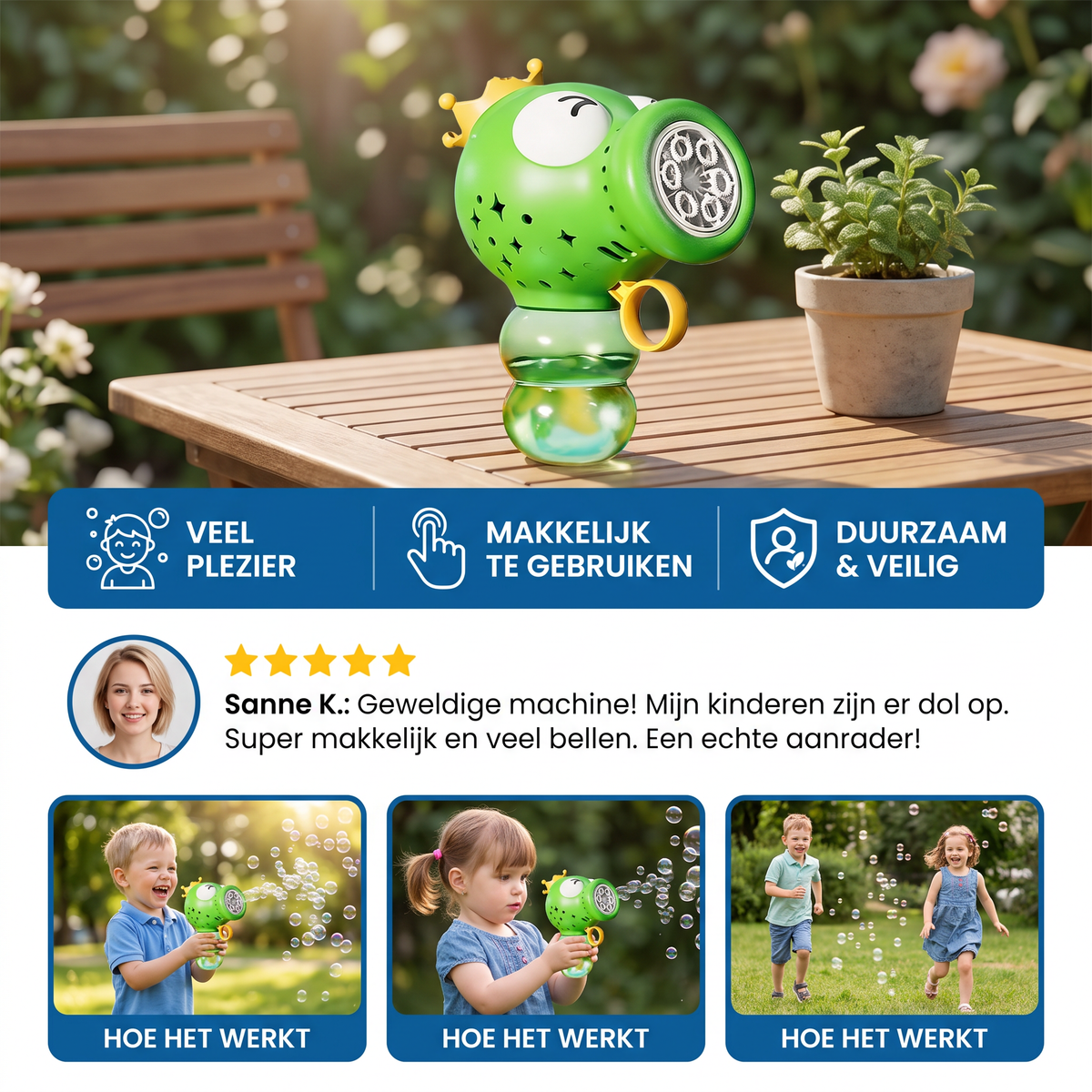 Schattige Automatische Bellenblaasmachine – Elektrische Bellenblazer voor Kinderen