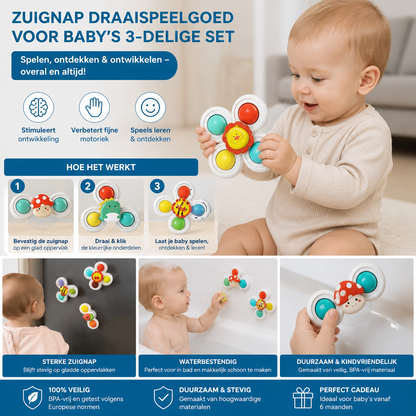 Schattig Zuignap Draaispeelgoed voor Baby’s 3-delige Set