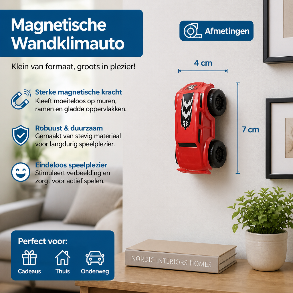 Magnetische Wandklimauto's