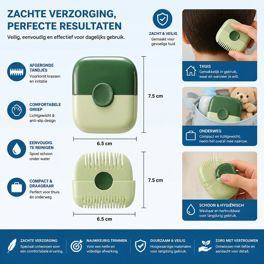 Kindvriendelijke en Zachte Haarknipkam
