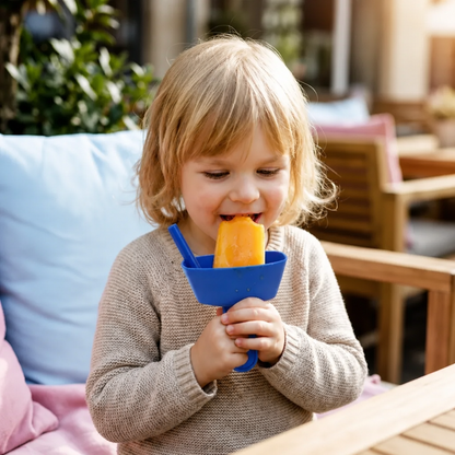 2-delige Set Druppelvrije IJshouders voor Kinderen – Knoeivrije IJsvanger met Rietje
