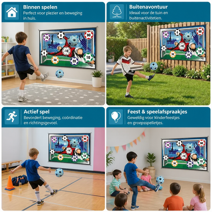 Kleefbare Voetbal Doelschietwand – Indoor & Outdoor Trainings- en Spelset
