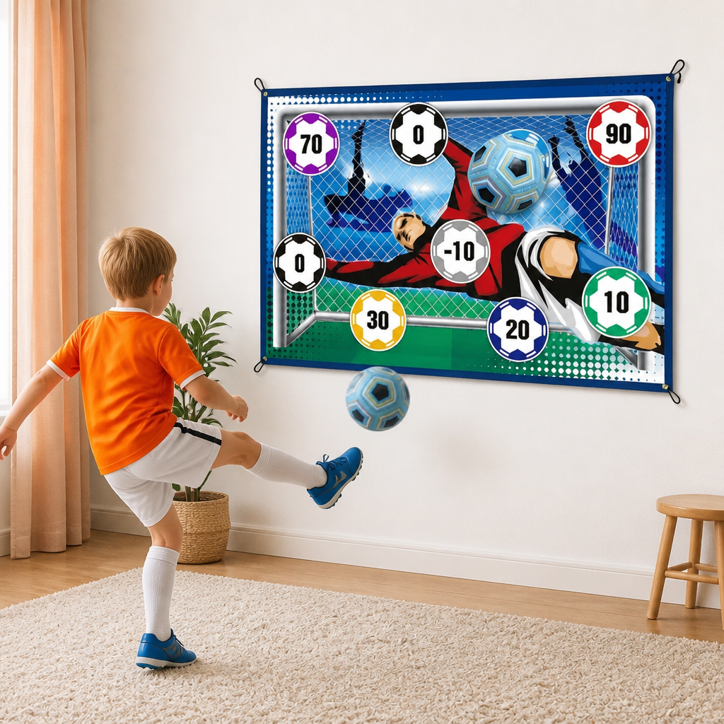 Kleefbare Voetbal Doelschietwand – Indoor & Outdoor Trainings- en Spelset