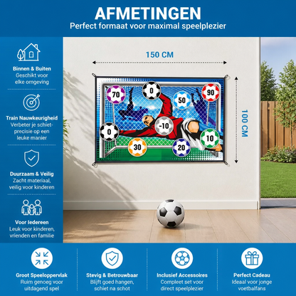 Kleefbare Voetbal Doelschietwand – Indoor & Outdoor Trainings- en Spelset