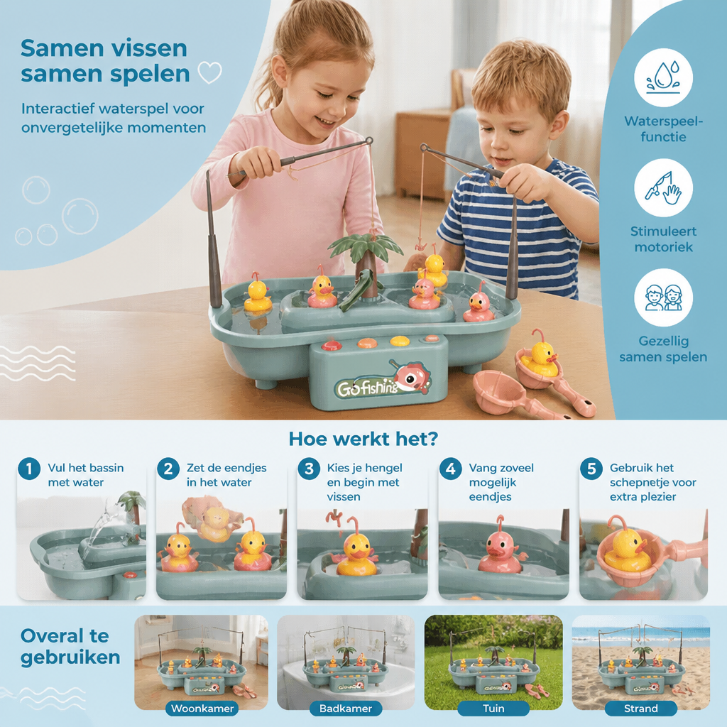 Interactief Visspel voor Kinderen – Waterspeelgoedset voor Gezamenlijk Speelplezier