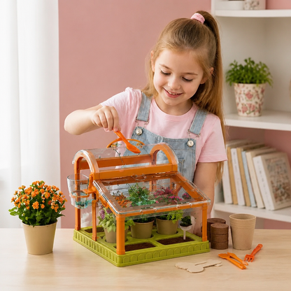 LED Acryl Kweekkas voor Kinderen – Indoor Plantenset voor Speels Leren & Planten Kweken