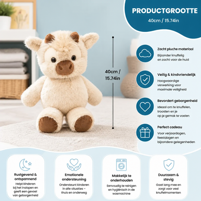 Lopend Kalfje – Zacht Cartoon Knuffeldier & Rustgevend Speelgoed voor Kinderen