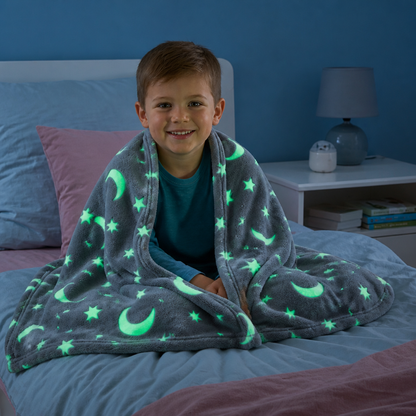 Glanzende Sterrendeken – Lichtgevende Knuffeldeken