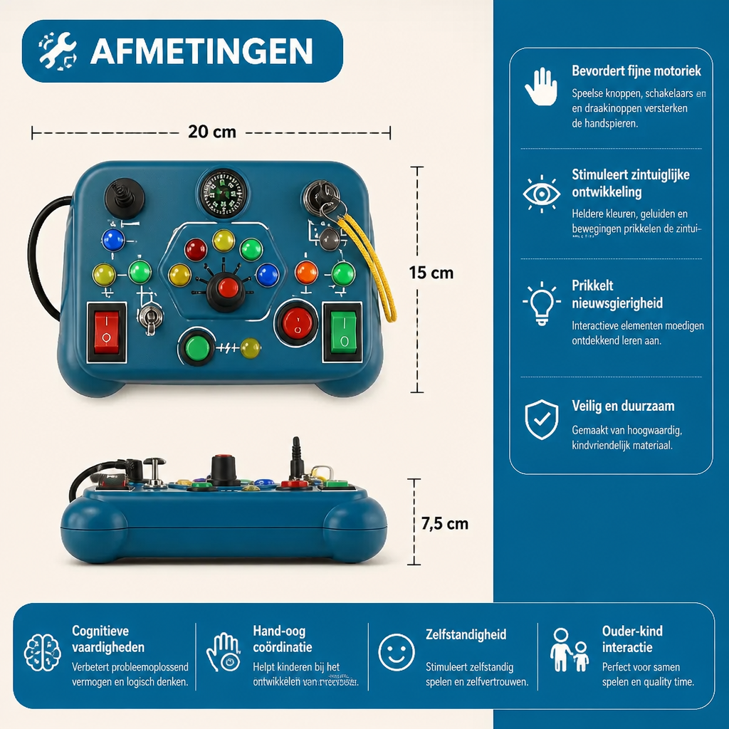 Montessori Activiteitenspeelgoed voor Kinderen – Leerspeelgoed ter Bevordering van Motoriek, Begrip & Creativiteit