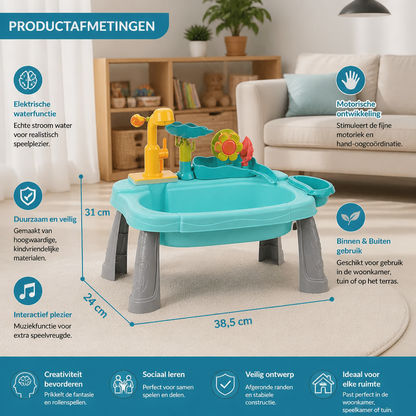 Ergonomisch Verhoogde Kinderkeuken met Elektrische Waterfunctie