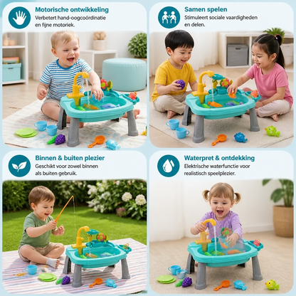Ergonomisch Verhoogde Kinderkeuken met Elektrische Waterfunctie
