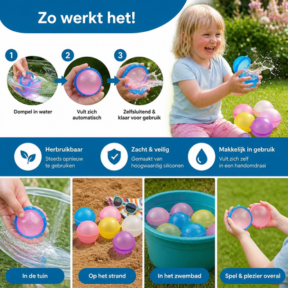 Herbruikbare Waterballonnen – Zelfsluitend & Siliconen