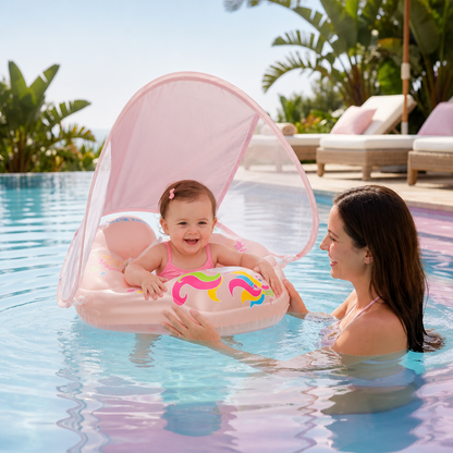 Babyzwemband met Zonbescherming – Opblaasbare Zitband voor Veilig Waterplezier