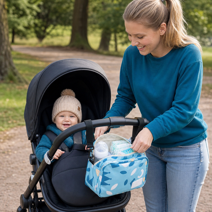 3-in-1 Kinderwagenorganizer – Waterdichte Luiertas met Geïsoleerde Vakken