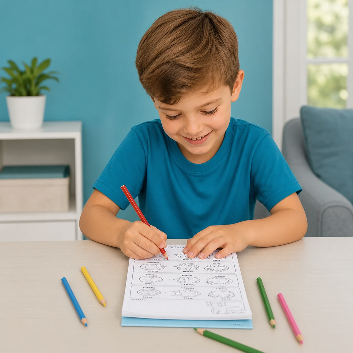 Montessori Tekenleerboek – Stap voor stap leren tekenen en oefenen