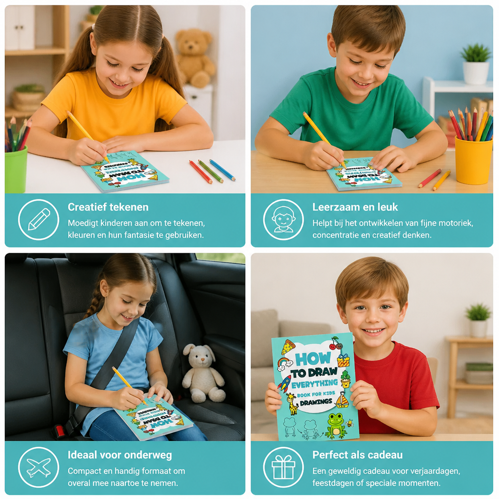 Montessori Tekenleerboek – Stap voor stap leren tekenen en oefenen