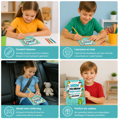 Montessori Tekenleerboek – Stap voor stap leren tekenen en oefenen