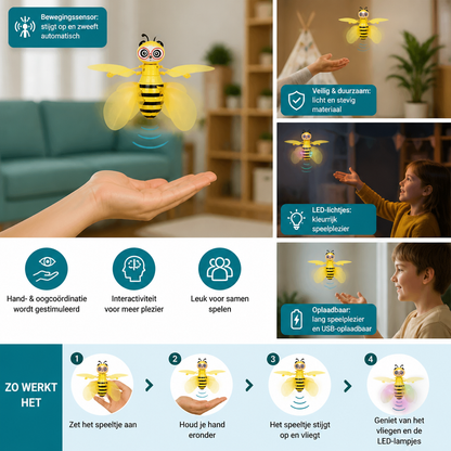 Met de hand bestuurd vliegend bijenspeelgoed met bewegingssensor & LED-lampjes