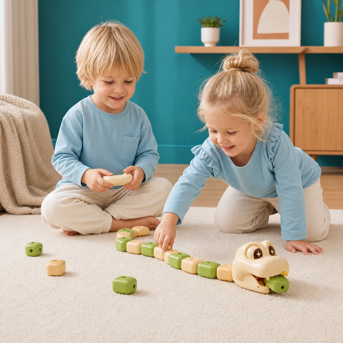 Interactief groeiend RC-slangenspeelgoed met STEM-functie – Eet bouwstenen en wordt langer