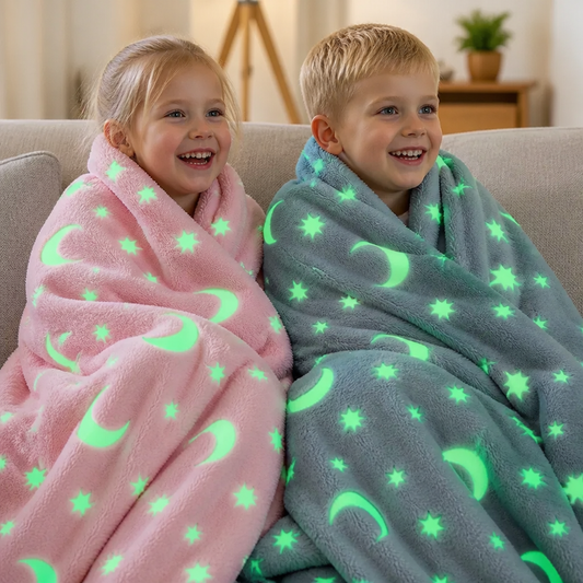 Glanzende Sterrendeken – Lichtgevende Knuffeldeken