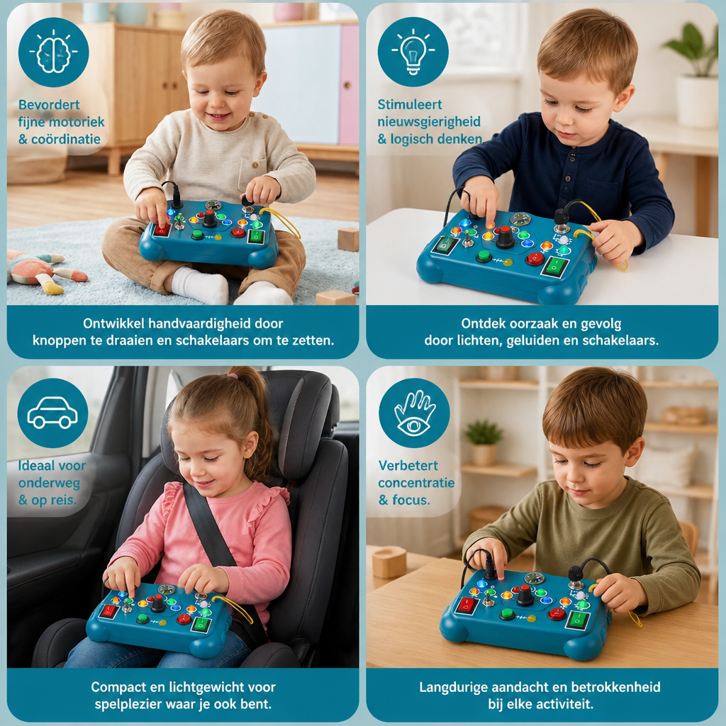 Montessori Activiteitenspeelgoed voor Kinderen – Leerspeelgoed ter Bevordering van Motoriek, Begrip & Creativiteit