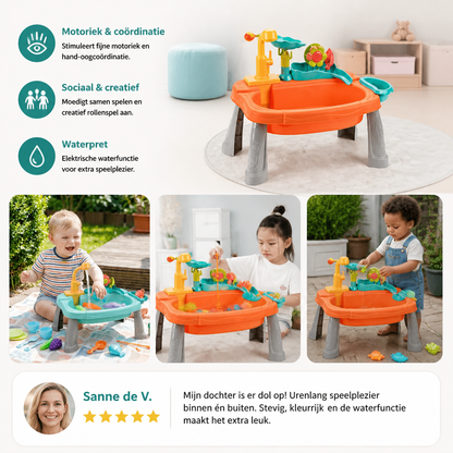 Ergonomisch Verhoogde Kinderkeuken met Elektrische Waterfunctie