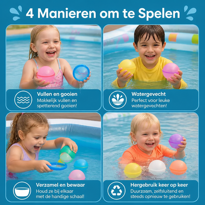 Herbruikbare Waterballonnen – Zelfsluitend & Siliconen