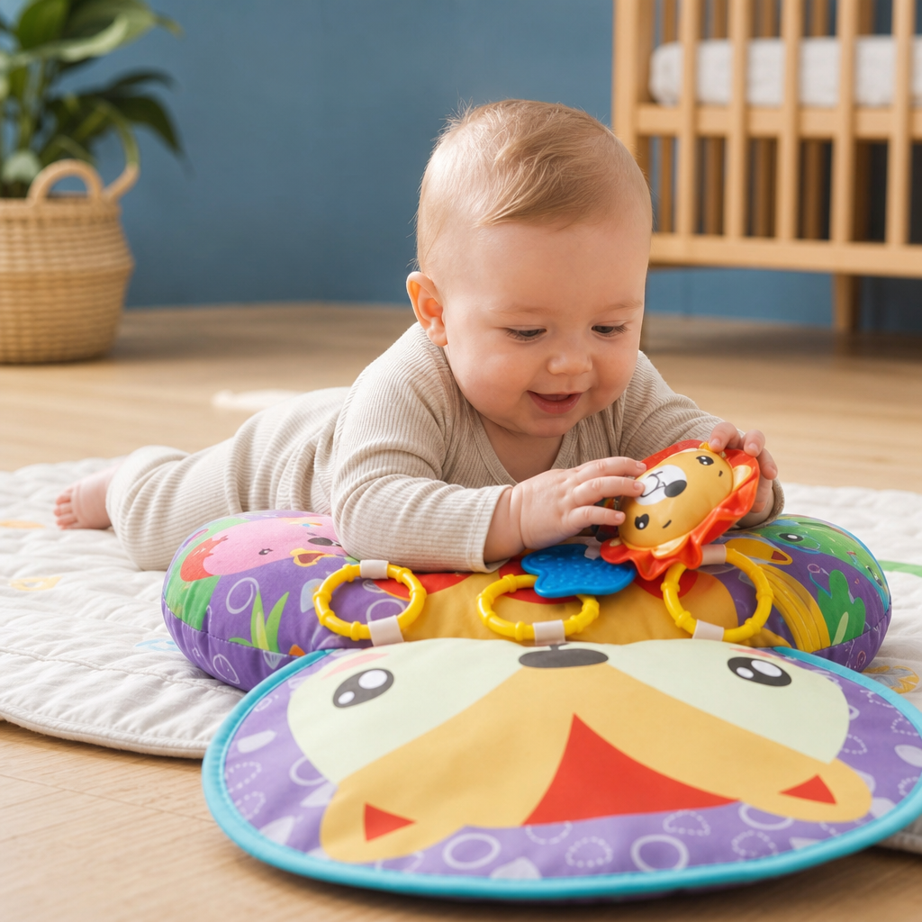 Baby Trainingskussen Voor Buikligging Met Speelboog – Stimuleert Zintuigen & Vroege Ontwikkeling