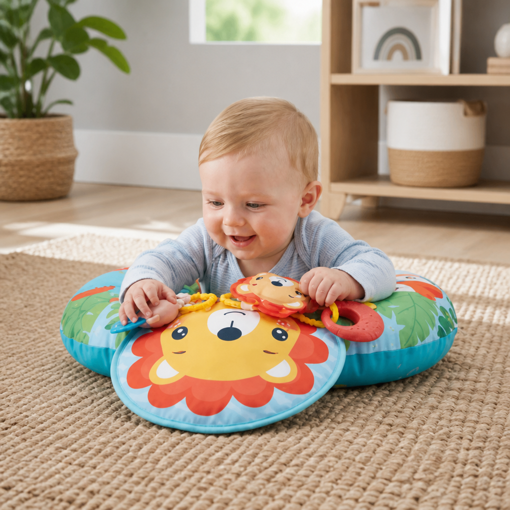 Baby Trainingskussen Voor Buikligging Met Speelboog – Stimuleert Zintuigen & Vroege Ontwikkeling