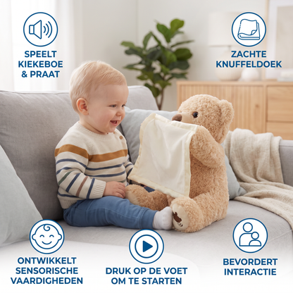 Kiekeboe teddybeer – interactief pluchen speelgoed