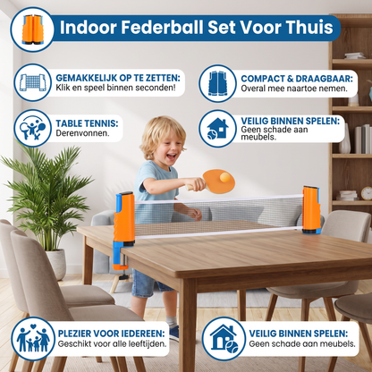 Aanpasbare tafeltennisset – geschikt voor elke tafel