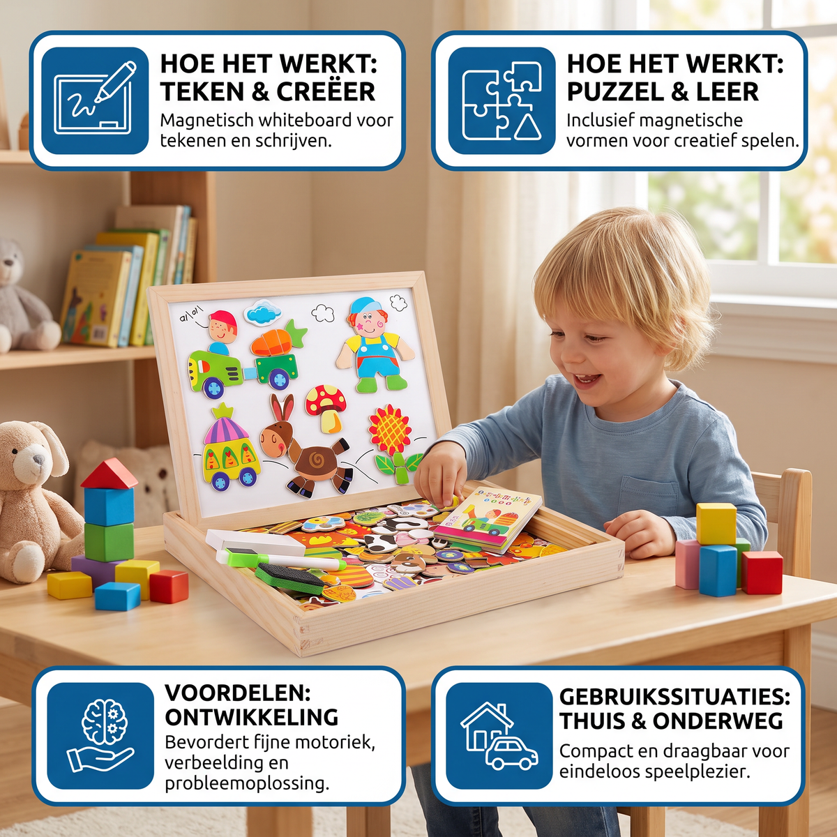 2-in-1 Montessori tekenbord