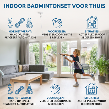 Indoor badmintonset voor thuis