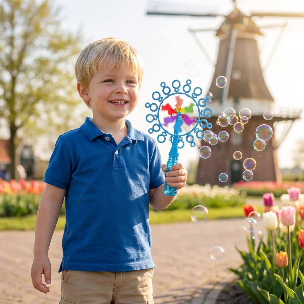Bellenblaas Speelgoedset Voor Kinderen Met Windmolenontwerp Voor Speelplezier