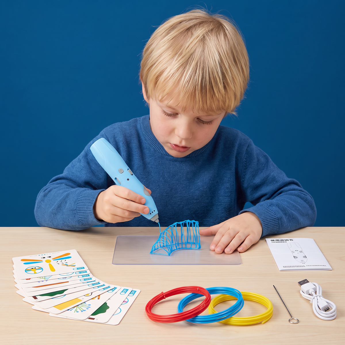 3D-Pen Set voor Kinderen met Lage Temperatuur – Veilig DIY-STEM-Tekenset