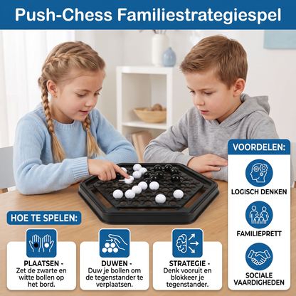 Push-Chess Familiestrategiespel – Interactief Logica- & Denkspel Voor Kinderen