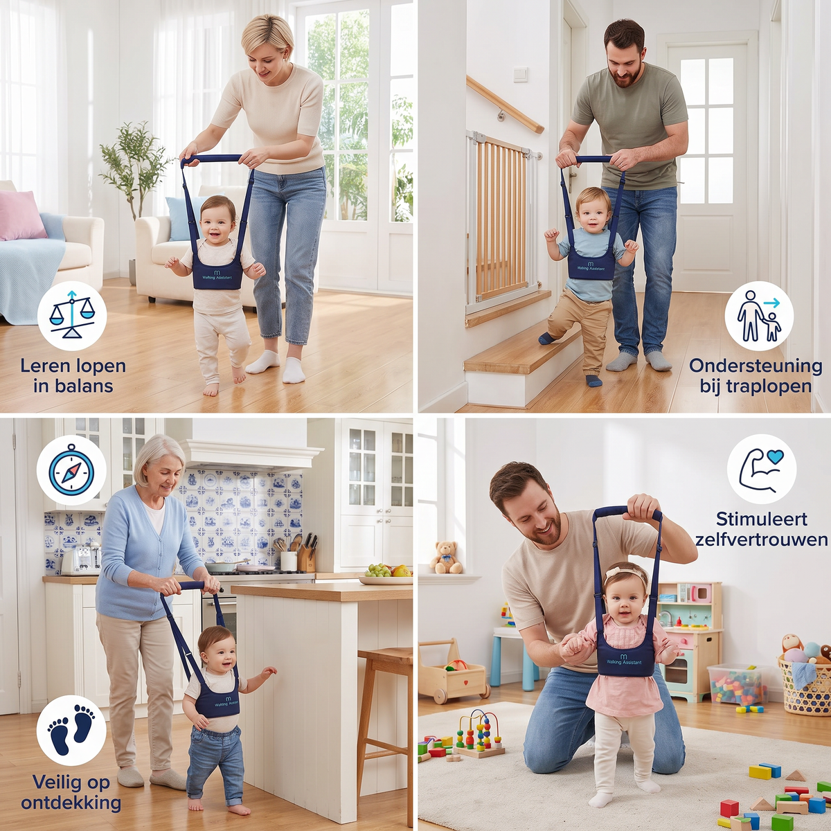 Verstelbare Baby Looptrainer Met Veiligheidsgordel