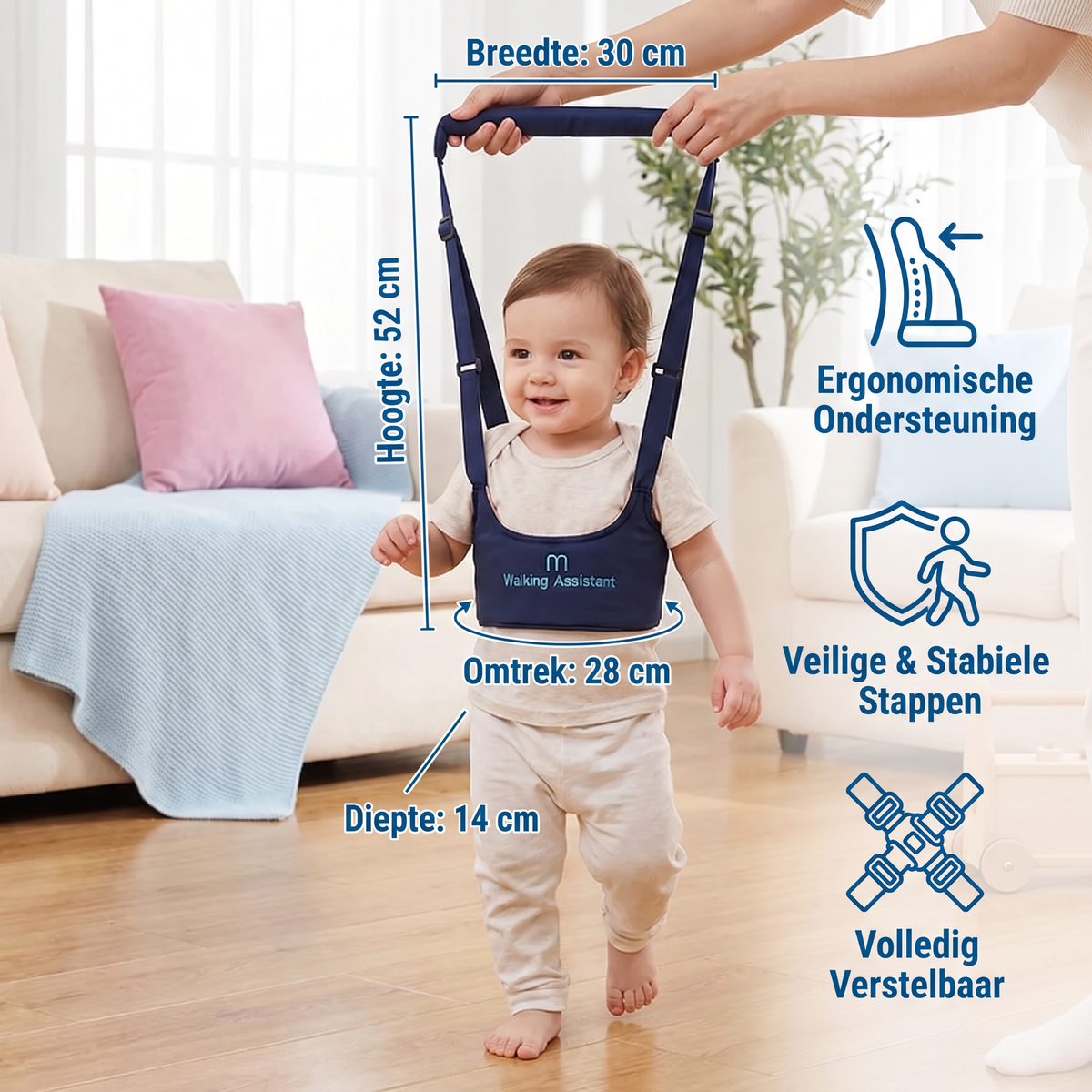 Verstelbare Baby Looptrainer Met Veiligheidsgordel