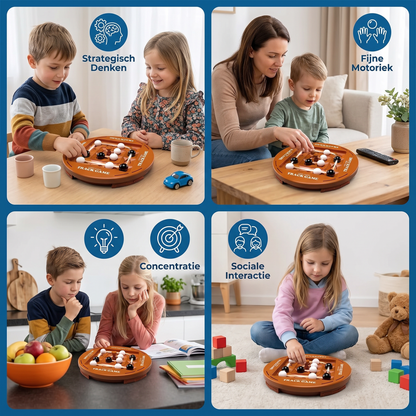 Draaibaar Logica-Schaakspel – 4-Op-Een-Rij Strategie- & Denkspel Voor Kinderen & Familie