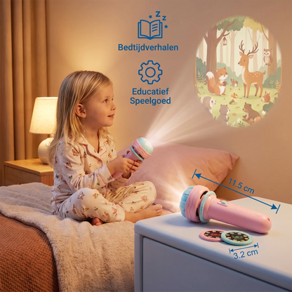 Kinderprojector-zaklamp – Bedtijdverhalen & Educatief Speelgoed