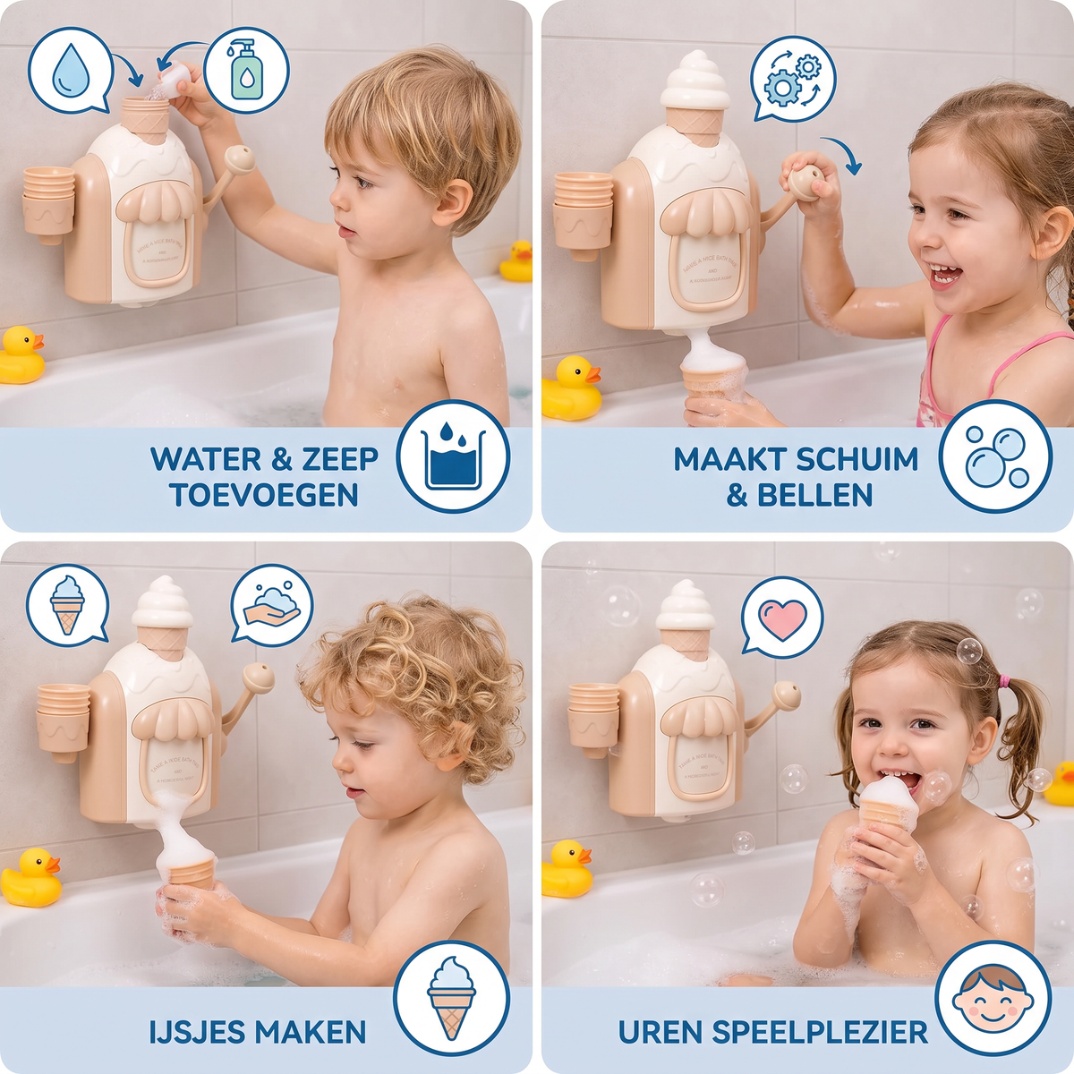IJsmachine Baby Badspeelgoed met Zeepbellen