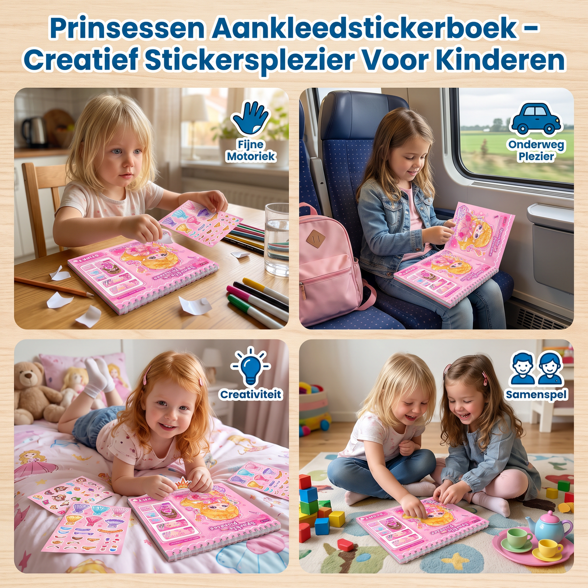 Prinsessen Aankleedstickerboek – Creatief Stickersplezier Voor Kinderen
