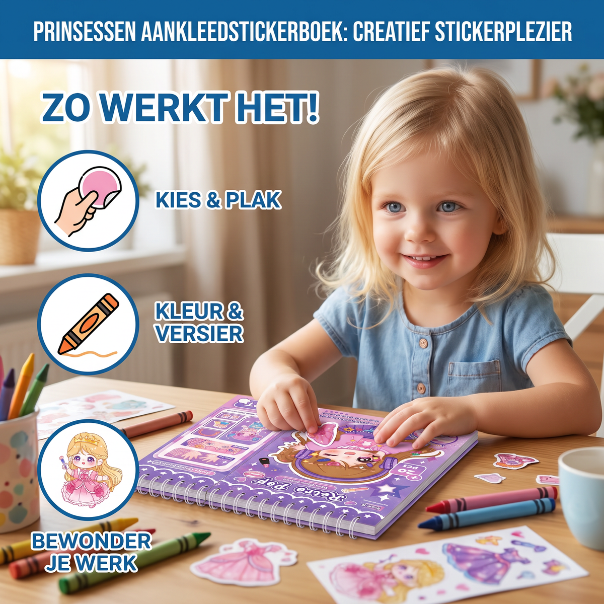 Prinsessen Aankleedstickerboek – Creatief Stickersplezier Voor Kinderen