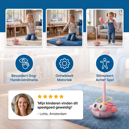 3-in-1 Leer- & Activiteitenspel – Ringwerpen, Basketbal & Kleefbal