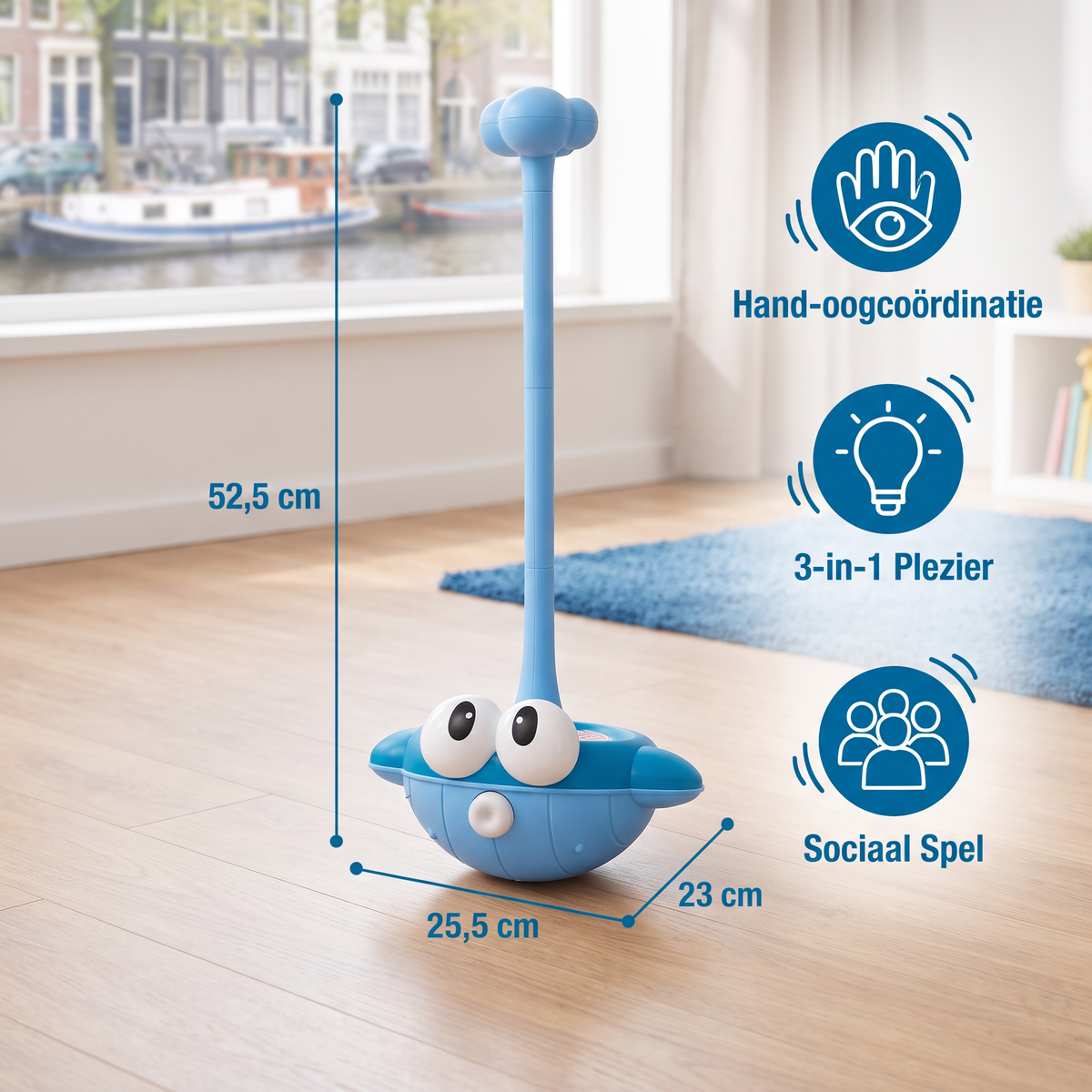 3-in-1 Leer- & Activiteitenspel – Ringwerpen, Basketbal & Kleefbal