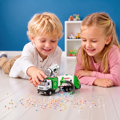 Diecast Straatveegmachine Speelgoed Met Zuigslang En Sproeifunctie