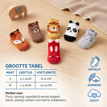 Antislip Cartoon-Sokjes voor Baby's & Peuters