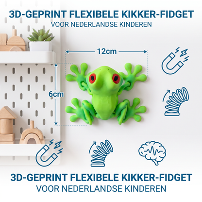 3D-geprint magnetisch flexibel kikker-fidgetspeelgoed
