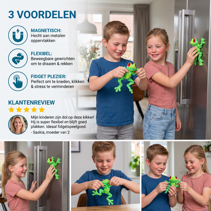 3D-geprint magnetisch flexibel kikker-fidgetspeelgoed
